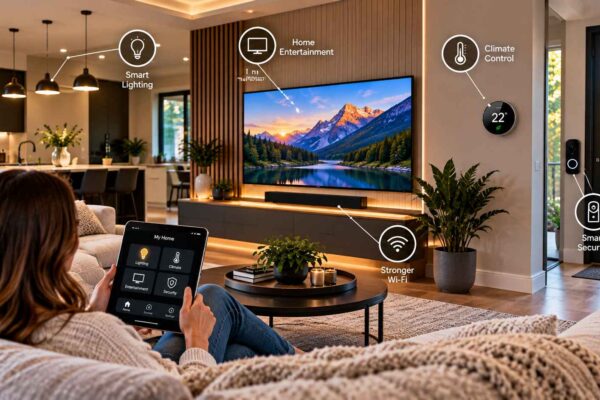 Smart Home Living in Warm Light